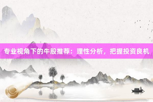 专业视角下的牛股推荐：理性分析，把握投资良机