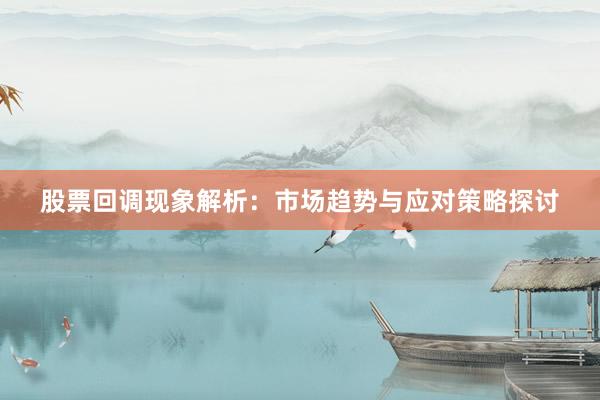 股票回调现象解析：市场趋势与应对策略探讨