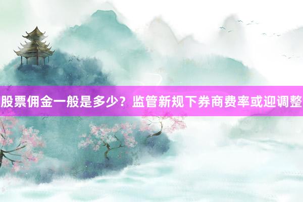 股票佣金一般是多少？监管新规下券商费率或迎调整