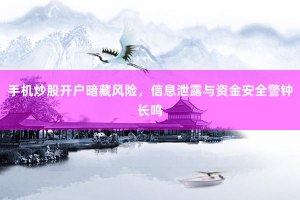 手机炒股开户暗藏风险，信息泄露与资金安全警钟长鸣
