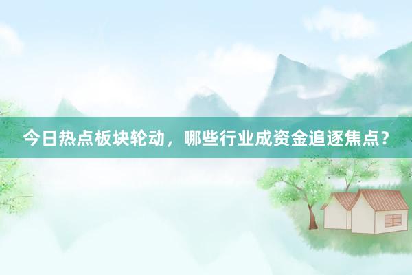 今日热点板块轮动，哪些行业成资金追逐焦点？