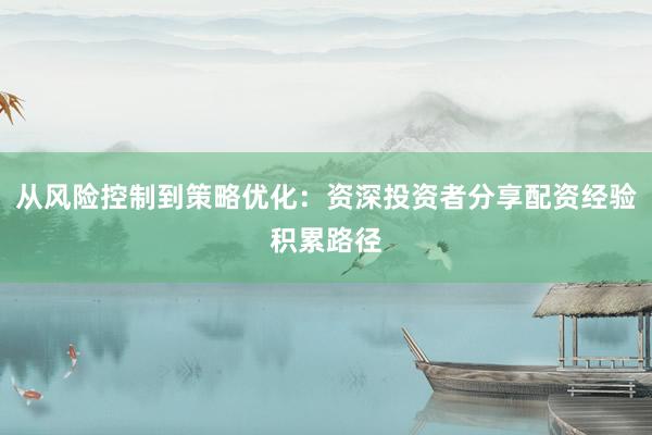 从风险控制到策略优化：资深投资者分享配资经验积累路径